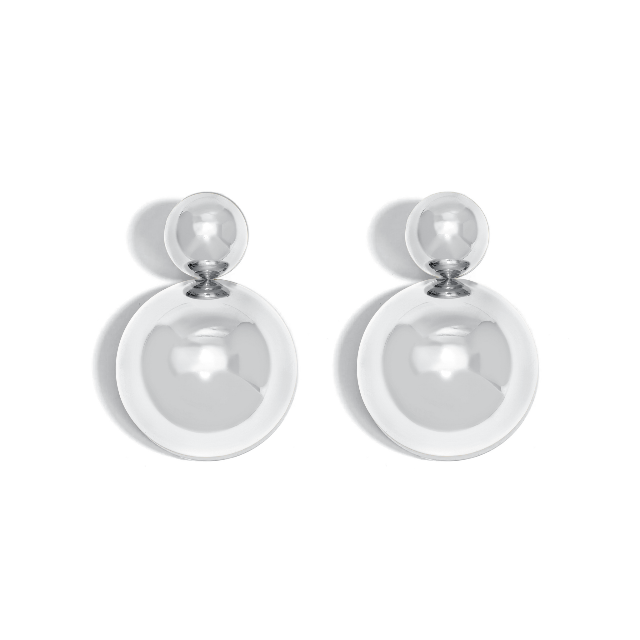 BRINCO BOLD WHITE DUPLO | PRATA COM OURO BRANCO