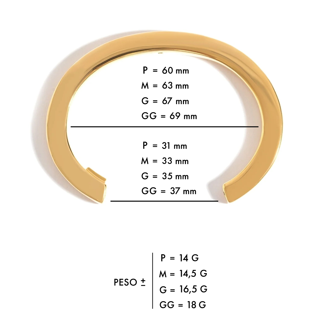 Bracelete Rock | Prata com Ouro Amarelo 18K