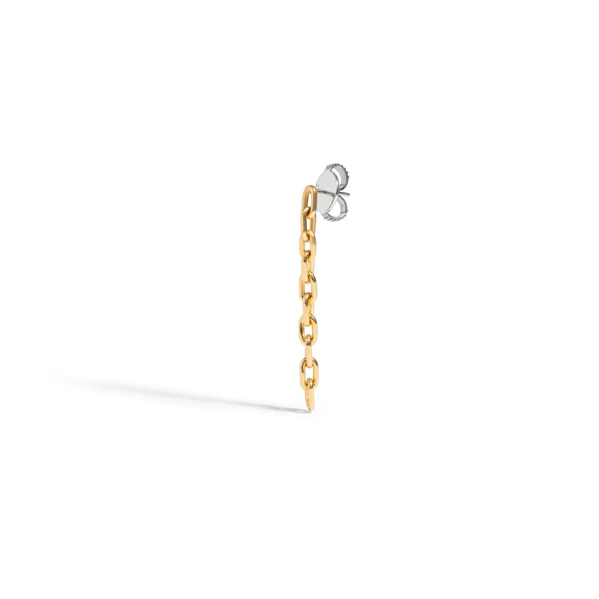 Brinco Chain - Unitário | Prata Com Ouro Amarelo 18k