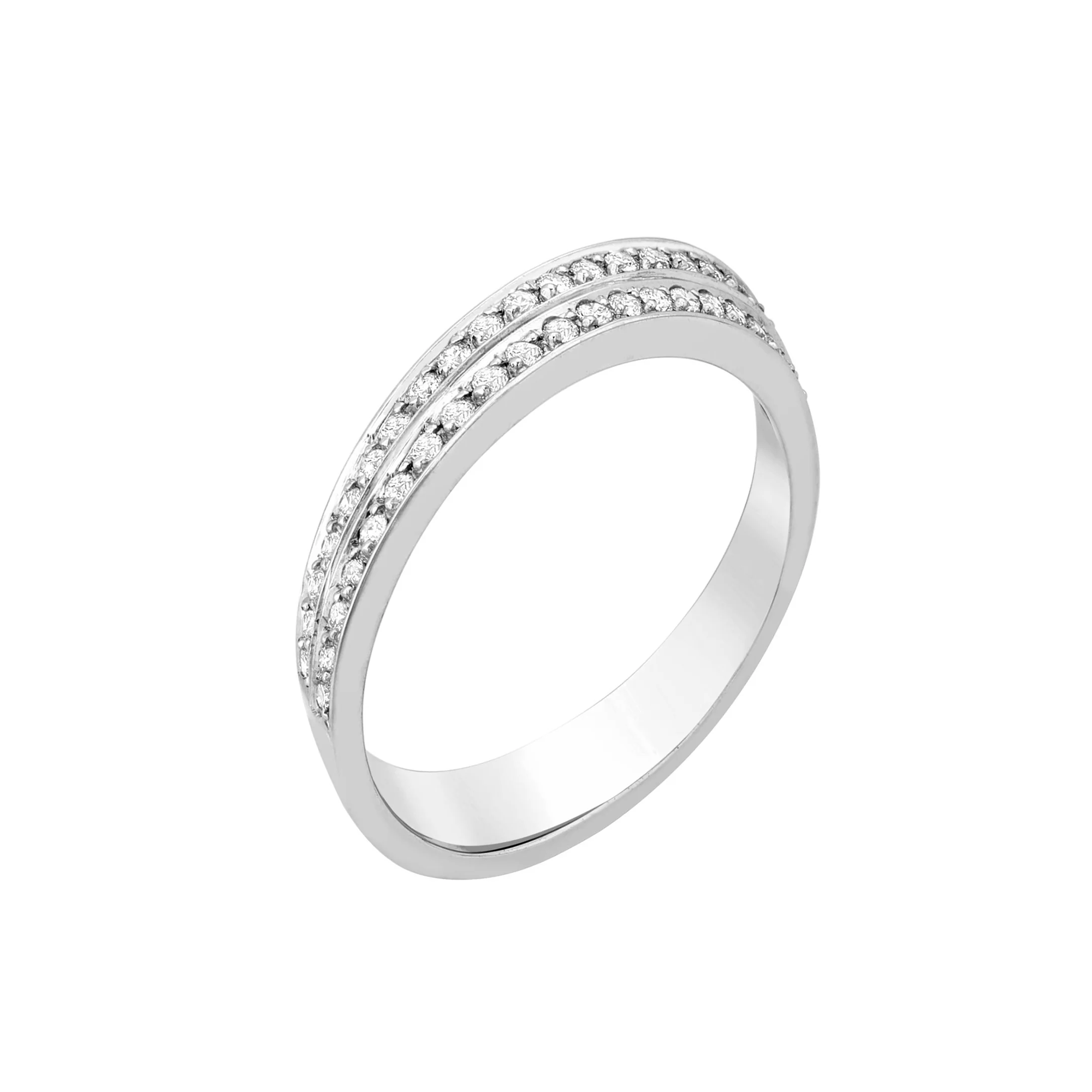 Anel Deco 2019 | Ouro Branco 18K E Diamantes - Jack Vartanian - Cravejados