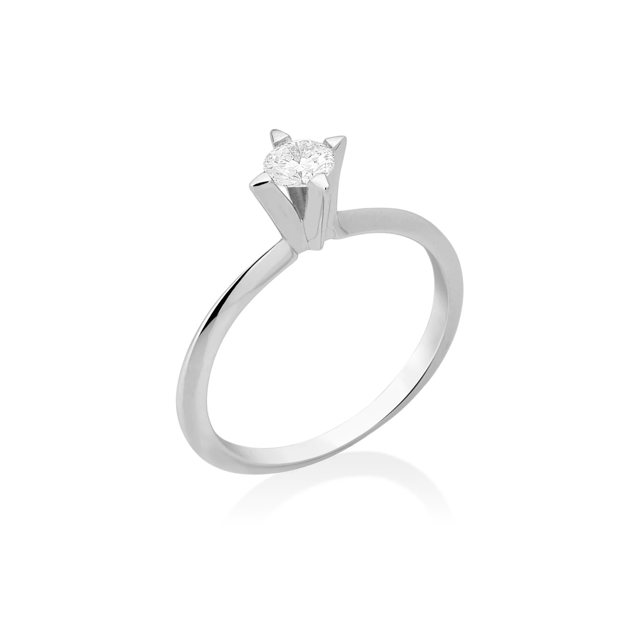 Anel Savage Solitário | Ouro Branco 18K E Diamante - Jack Vartanian - Solitarios