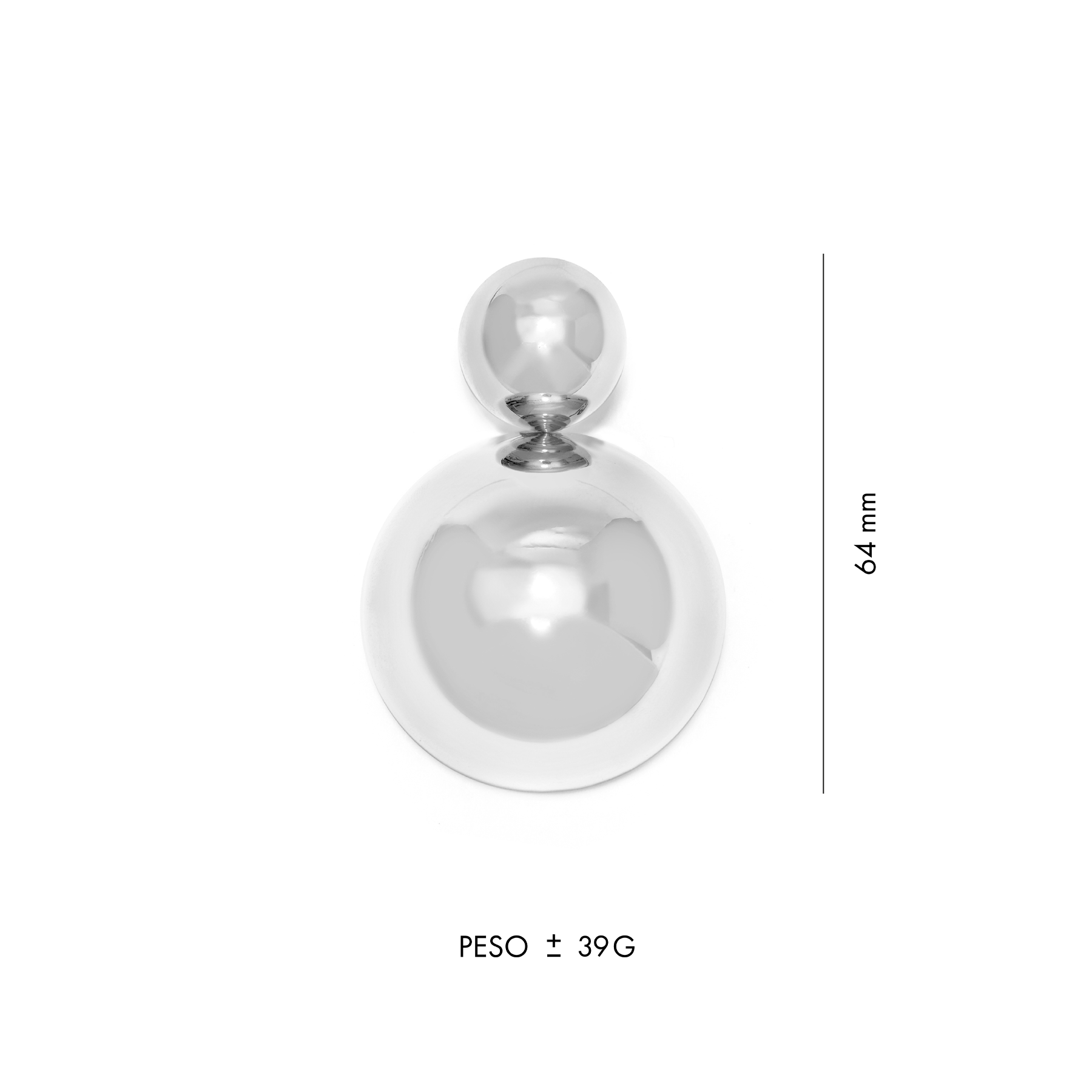 BRINCO BOLD WHITE DUPLO MAXI | PRATA COM OURO BRANCO - Jack Vartanian - 