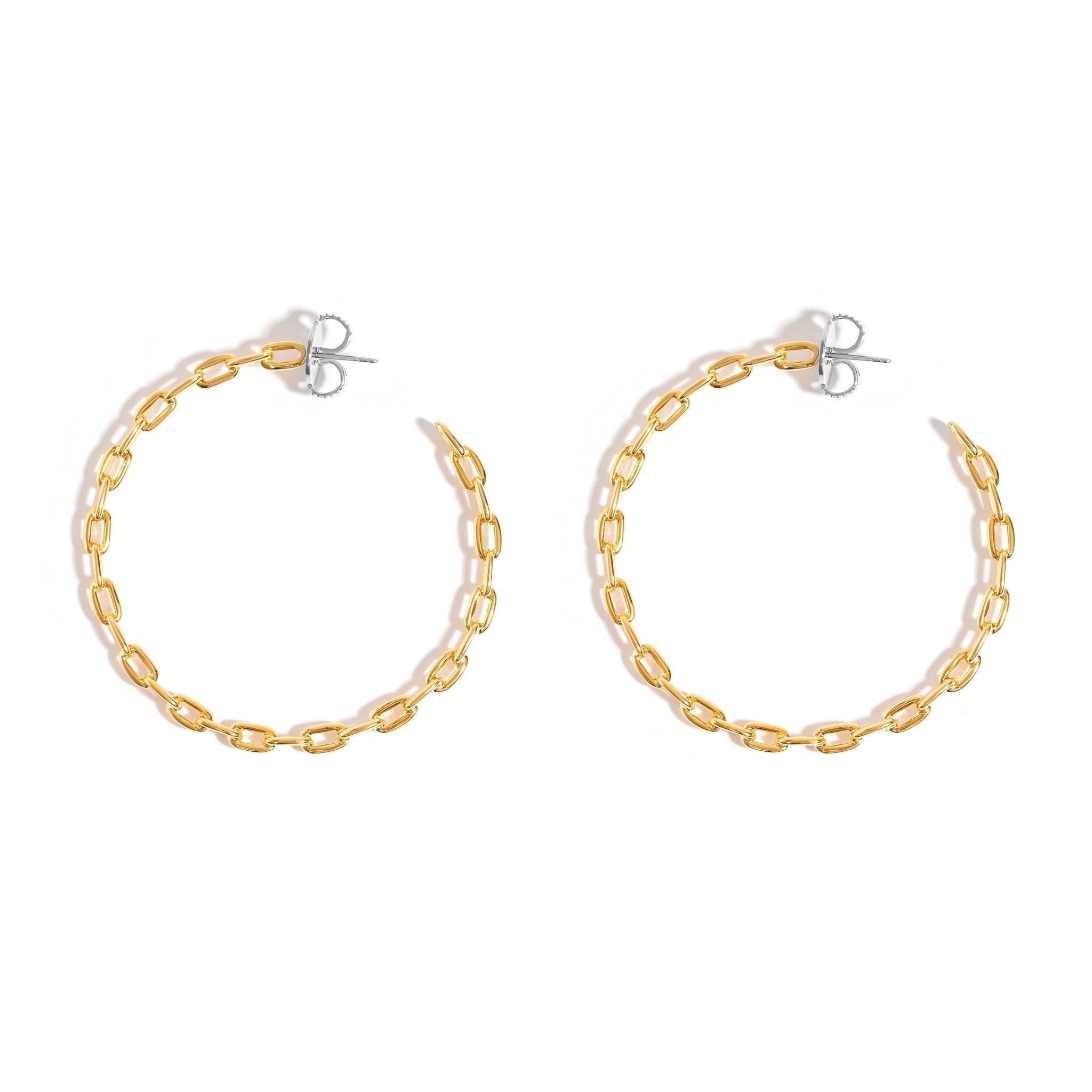 Brinco Chain - G | Prata Com Ouro Amarelo 18k - Jack Vartanian - Argolas