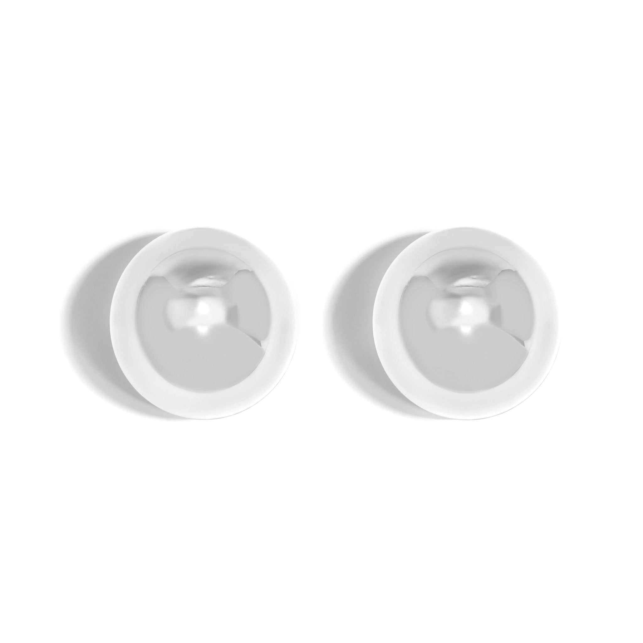 BRINCO ESFERA BOLD WHITE M | PRATA COM OURO BRANCO - Jack Vartanian - 