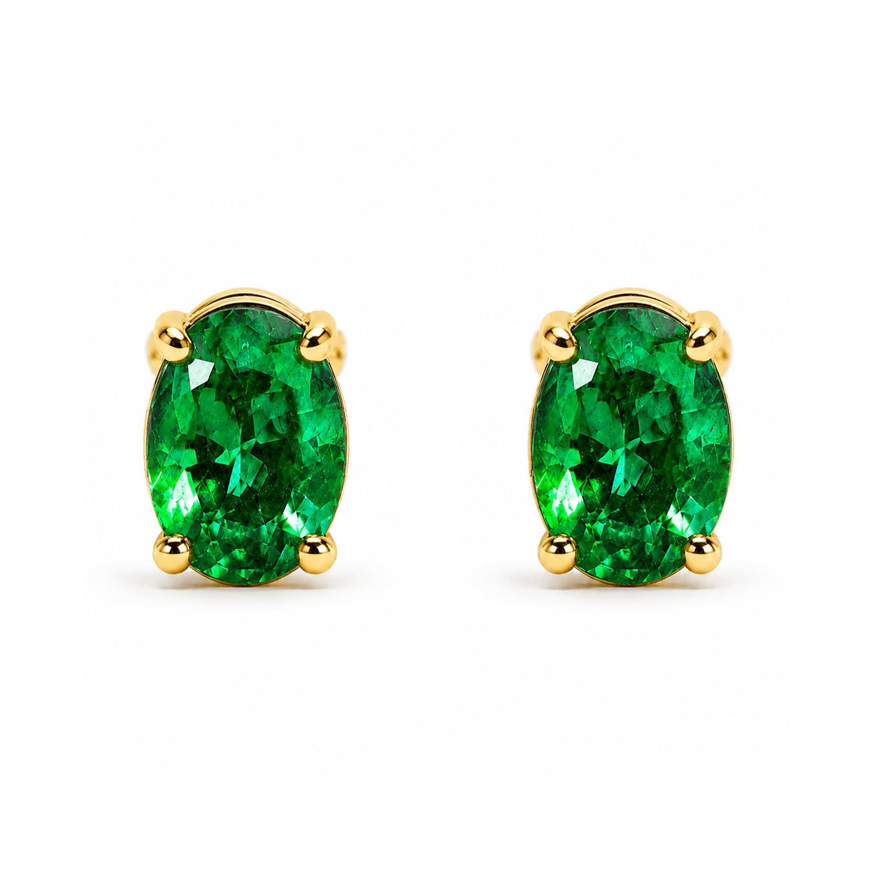 Brinco Especial De Ouro Amarelo 18K Com Esmeralda Da Zâmbia - Jack Vartanian - Alta Joalheria