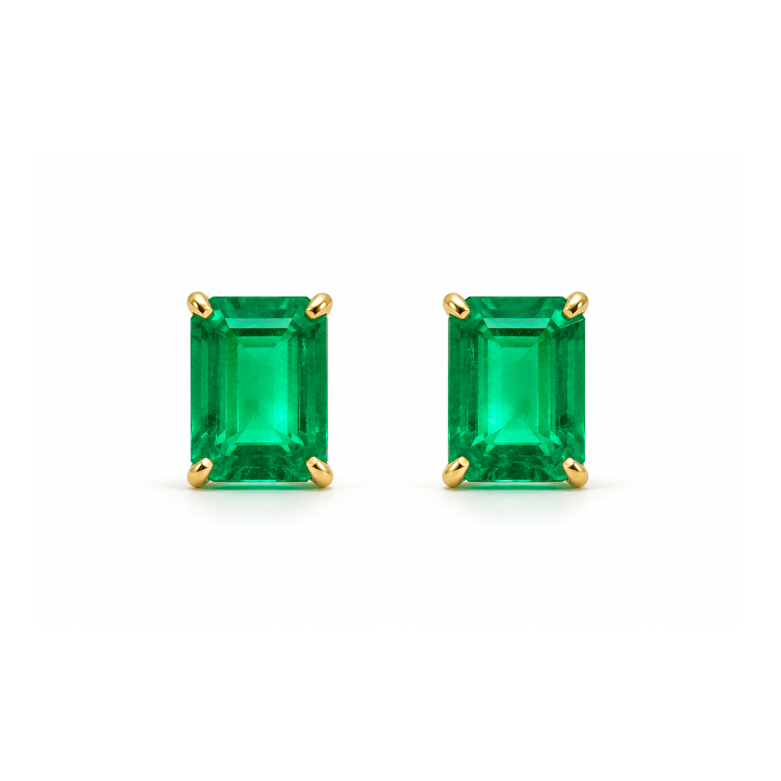 Brinco Especial Solitário | Ouro Amarelo 18K com Esmeraldas - Jack Vartanian - Ear Cuffs