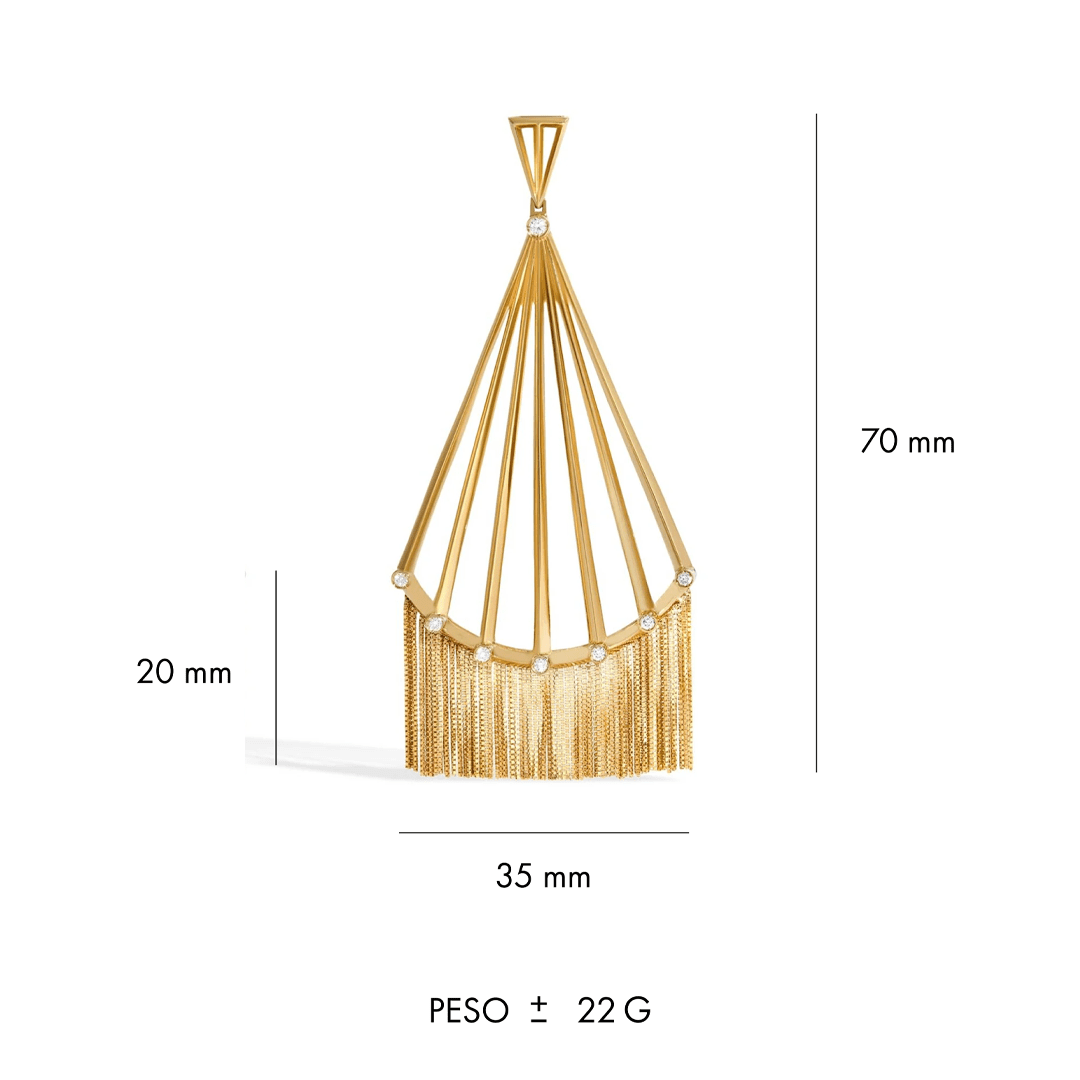 BRINCO SHINE FRANJA | OURO AMARELO 18K COM DIAMANTES - Jack Vartanian - Cravejados