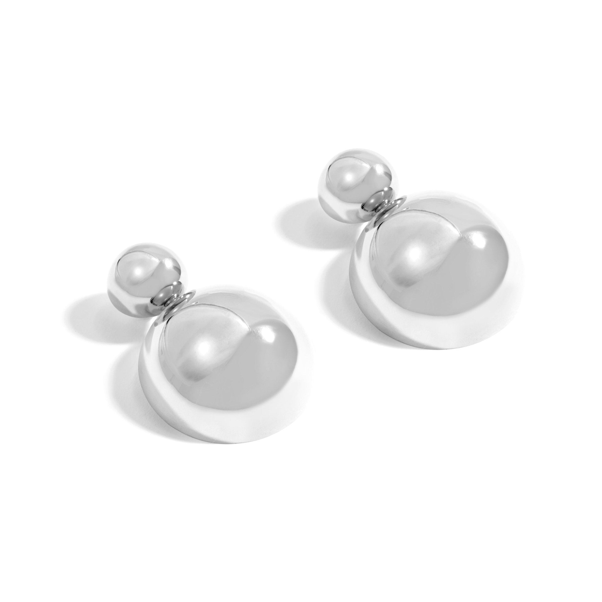 BRINCO WHITE BOLD DUPLO MAXI | PRATA COM OURO BRANCO 18K - Jack Vartanian - 