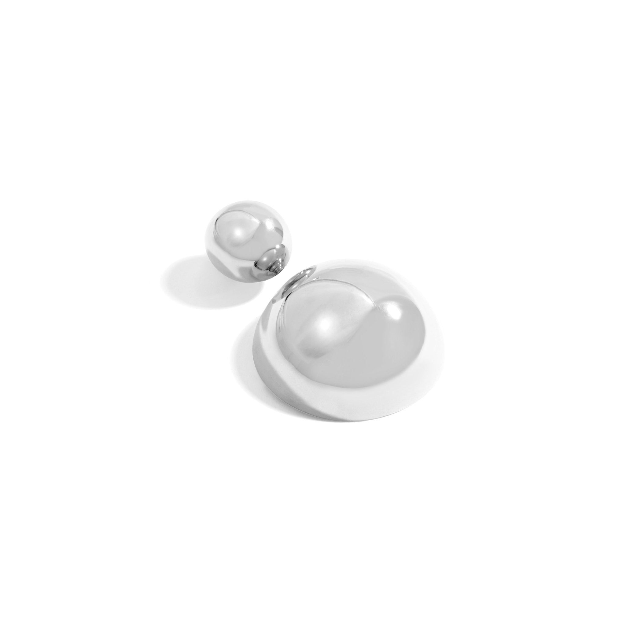BRINCO WHITE BOLD DUPLO MAXI | PRATA COM OURO BRANCO 18K - Jack Vartanian - 