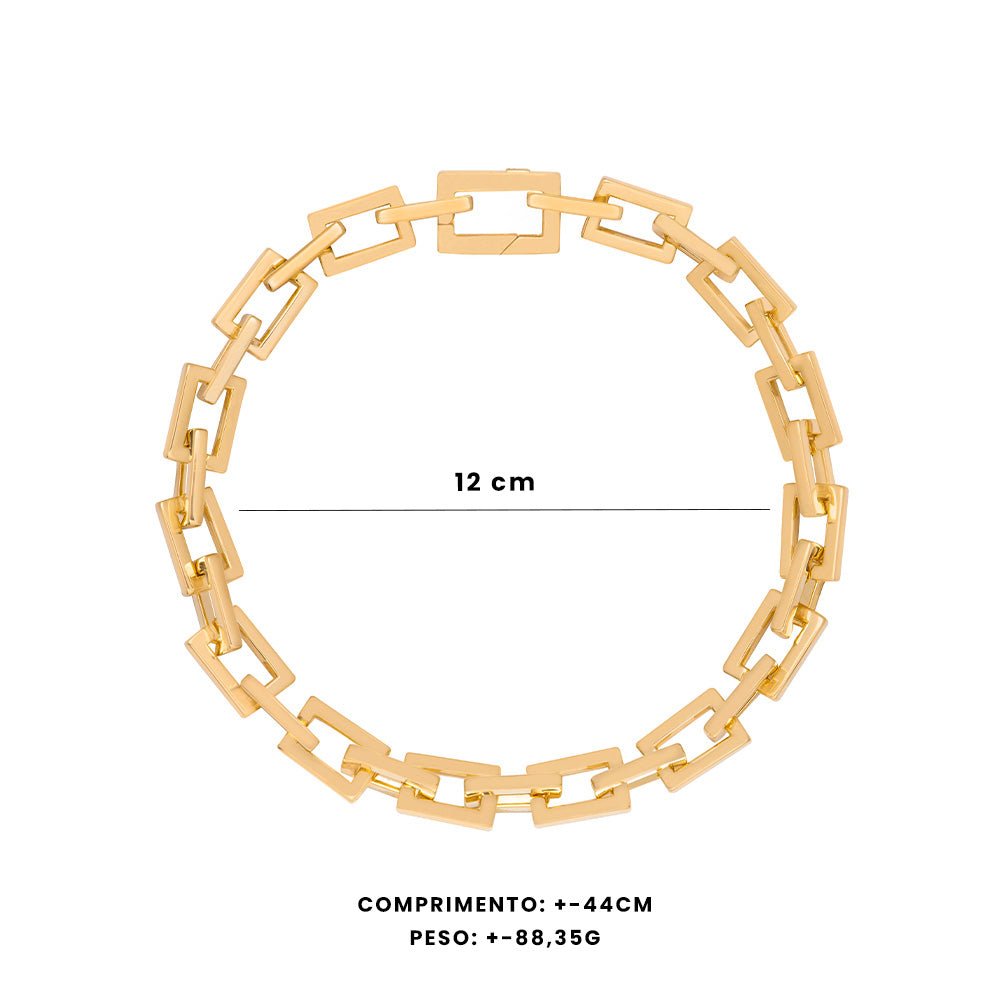 Colar Chain Rock| Prata com Ouro Amarelo 18K - Jack Vartanian - Correntes E Chains