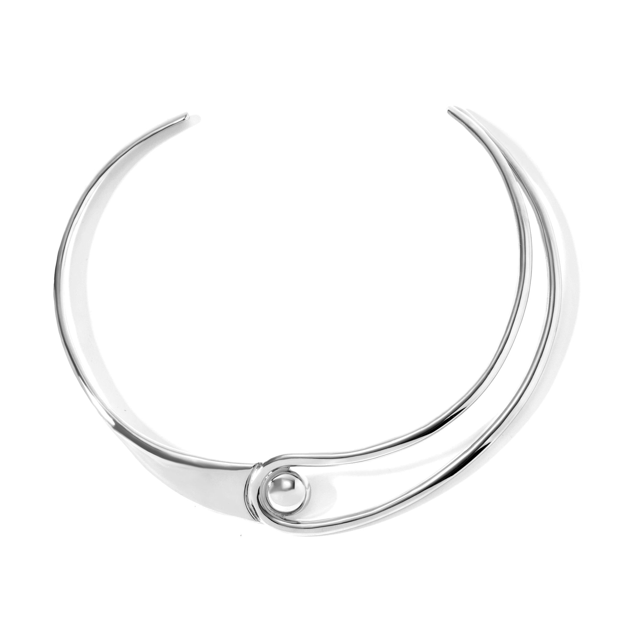 COLAR ESFERA JV LOLITTA | PRATA COM RÓDIO BRANCO - Jack Vartanian - 