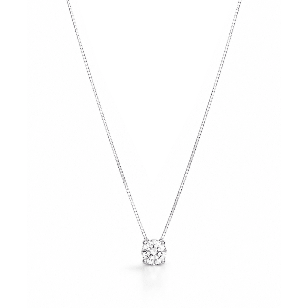 Colar Especial Solitário | Ouro Branco 18K com Diamante - Jack Vartanian - Solitarios
