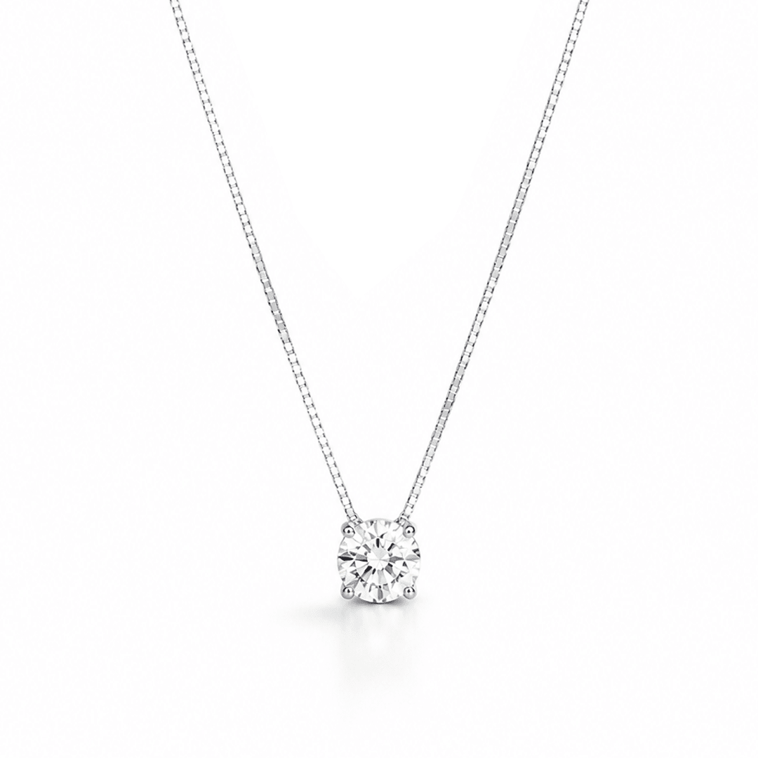 Colar Especial Solitário | Ouro Branco 18K com Diamante - Jack Vartanian - Solitarios