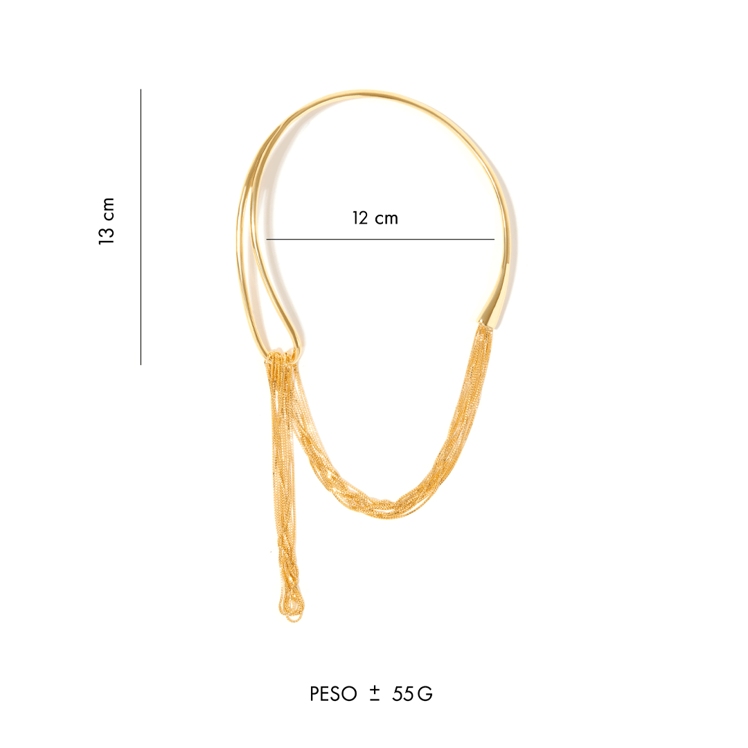 COLAR FRANJAS JV LOLITTA | PRATA COM OURO AMARELO 18K - Jack Vartanian - 