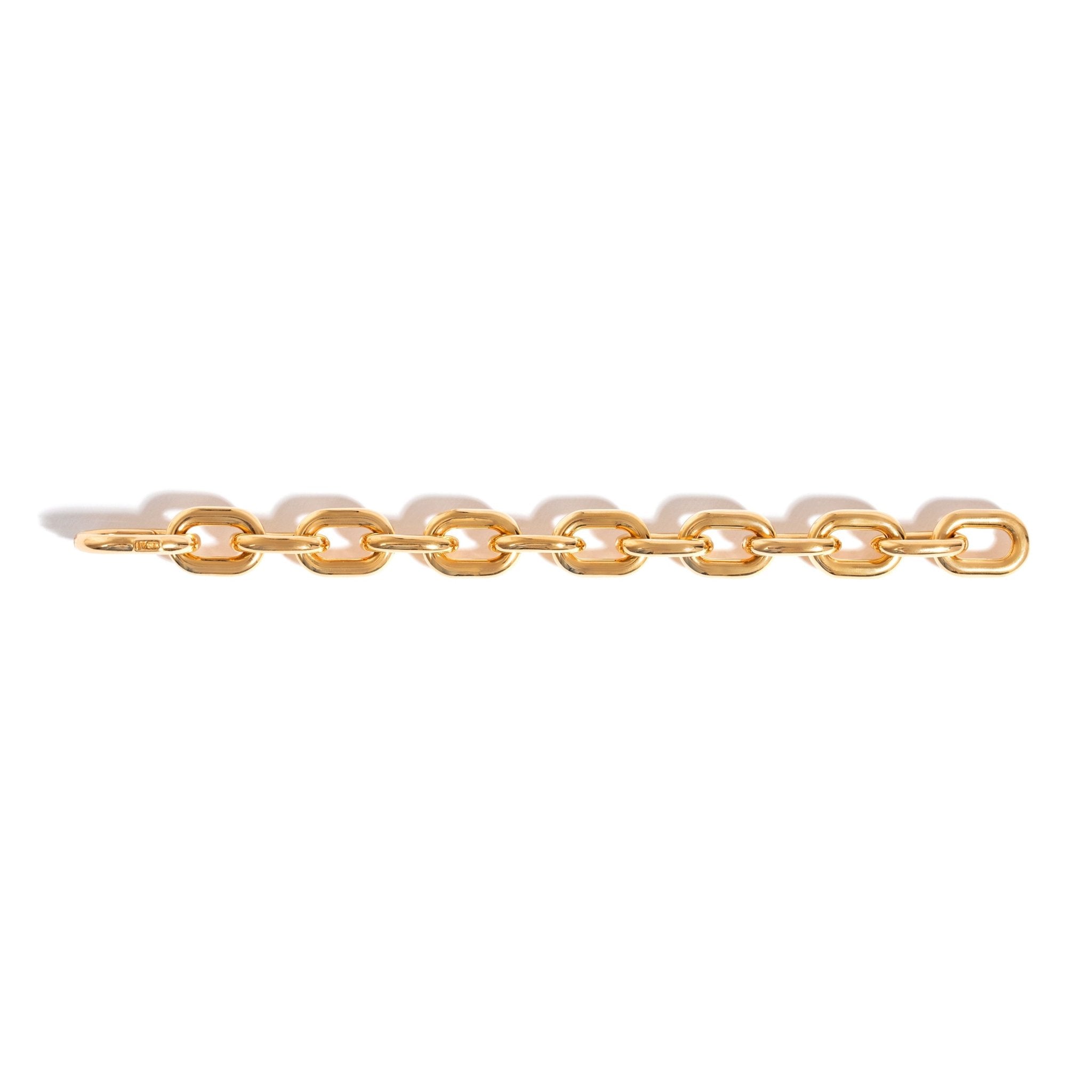 Pulseira Chain De Prata Com Ouro Amarelo - Elo P - Jack Vartanian - Correntes E Chains