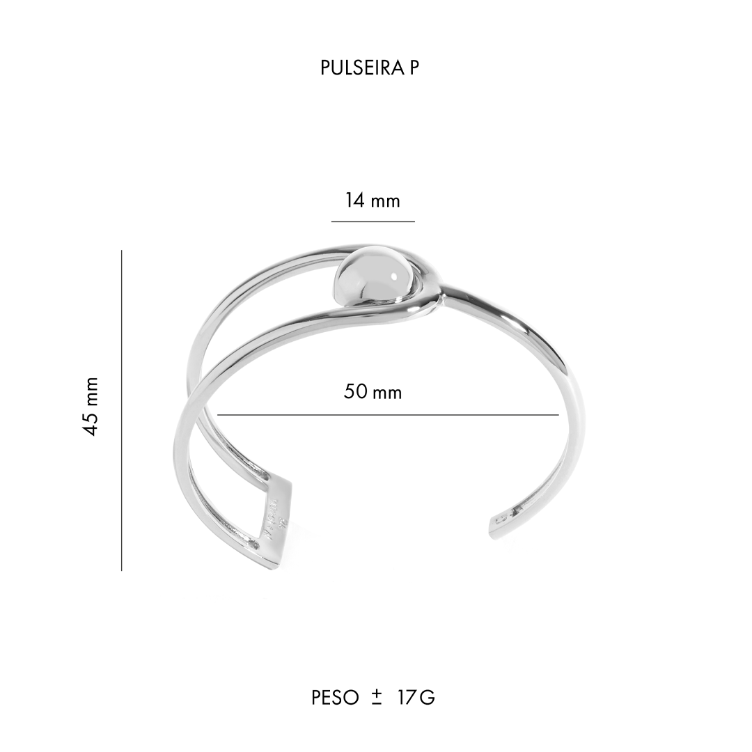 PULSEIRA ESFERA JV LOLITTA | PRATA COM RÓDIO BRANCO - Jack Vartanian - 